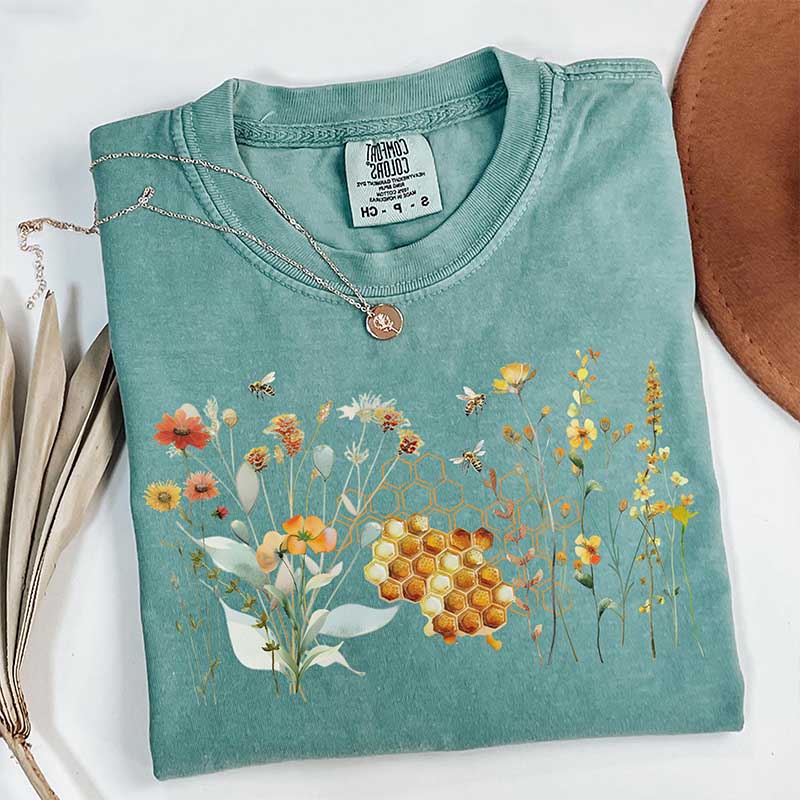 Honey Bee Wildflowers T-Shirt