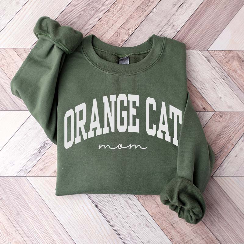 Orange Cat Mom Sweatshirt