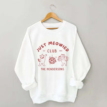 Custom Just Married Cat Wedding Sweatshirt