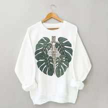 Retro Skeleton Plant Body Sweatshirt