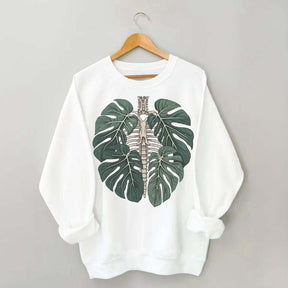 Retro Skeleton Plant Body Sweatshirt