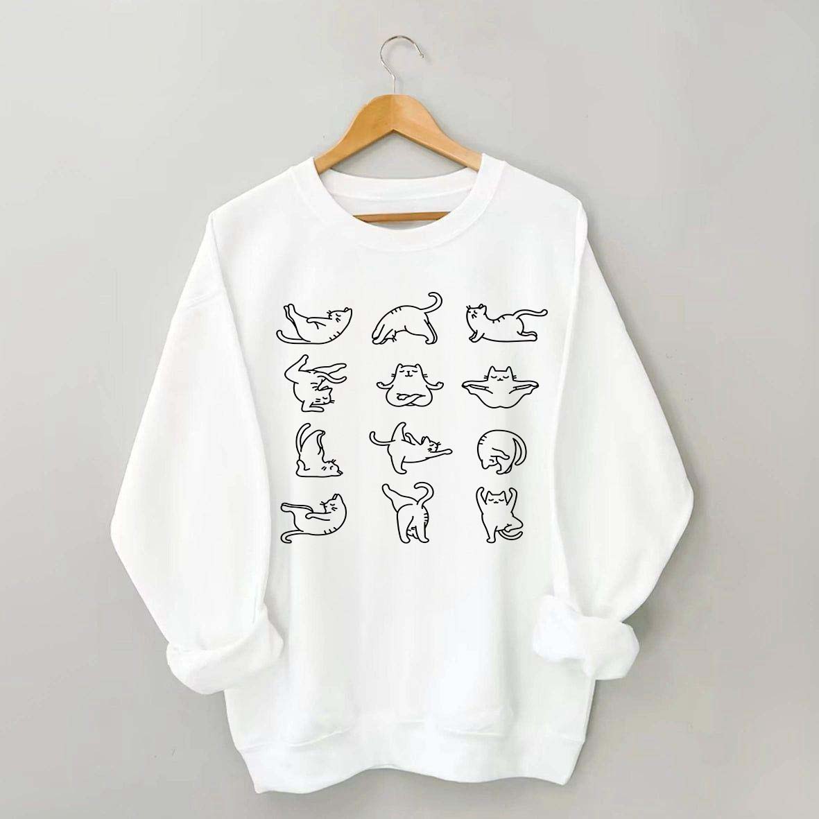 Meditation Funny Namaste Cat Sweatshirt