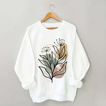 Modern Botanical Abstract Floral Sweatshirt