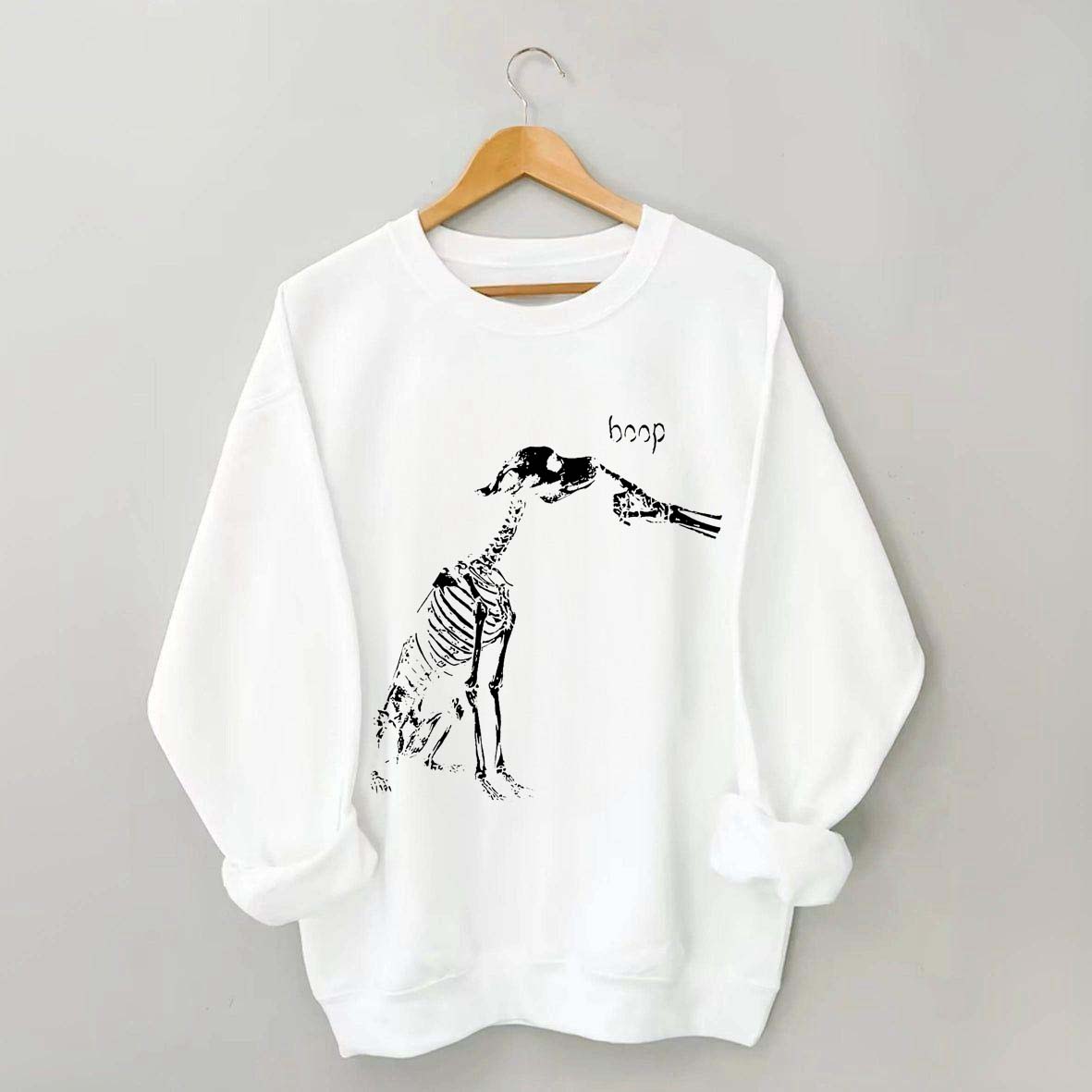 Dog Skeleton Boop Halloween Sweatshirt