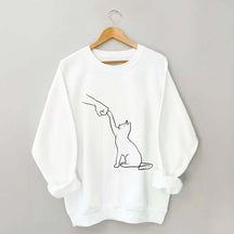 Cute Cat Fist Bump Lover Sweatshirt