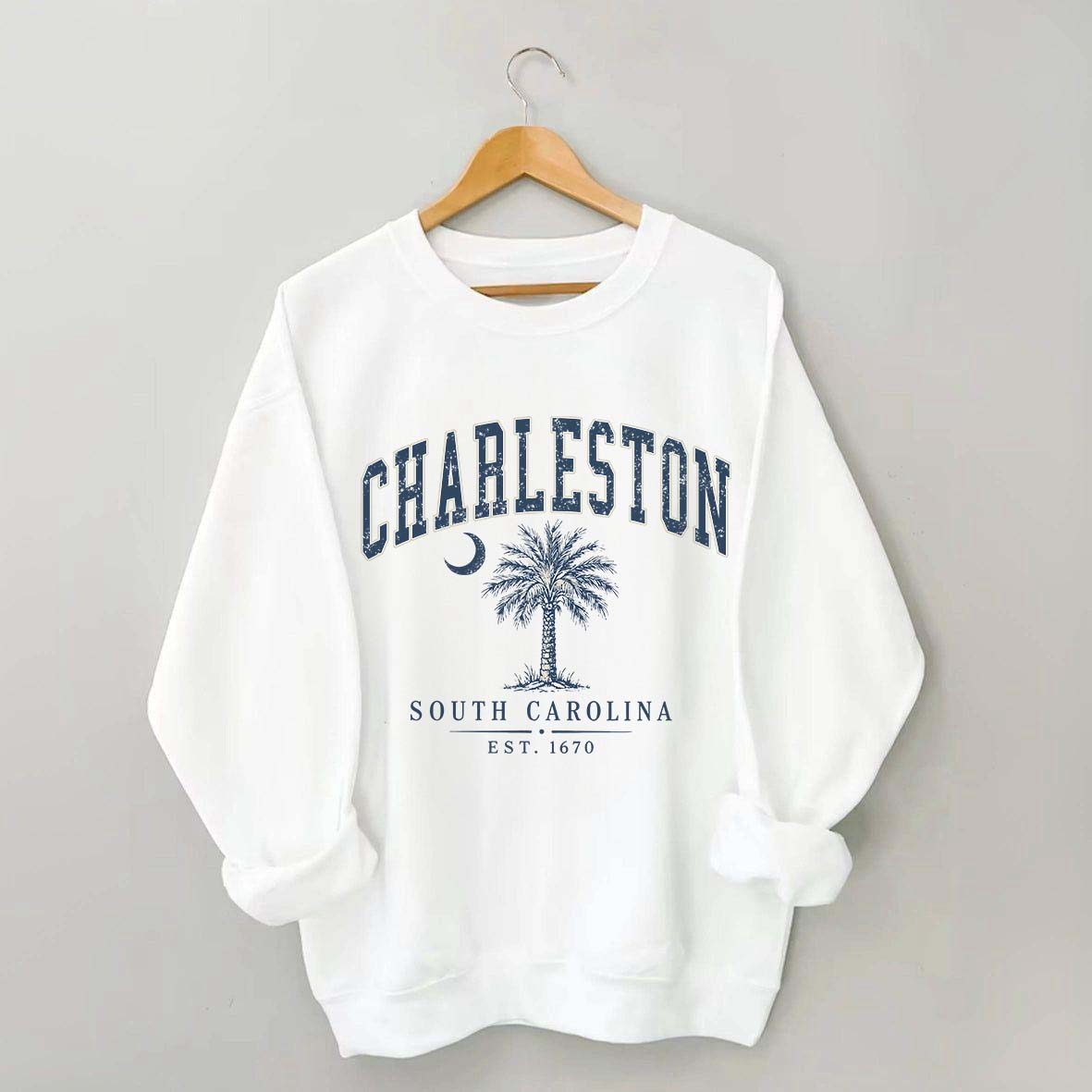 Retro Charleston South Carolina Palm Tree Sweatshirt