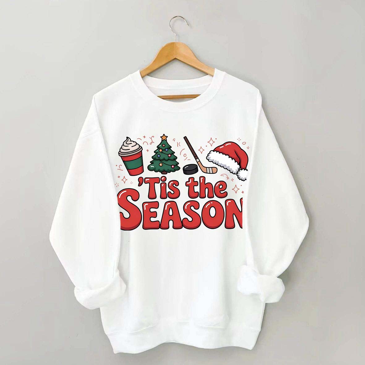 Christmas Tis The Season Hockey Sweatshirt