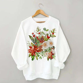 Vintage Christmas Floral Sweatshirt