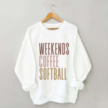 Weekends Coffee Softball Mom Sweatshirt