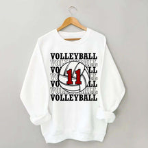 Custom Volleyball Number Team Sweatshirt