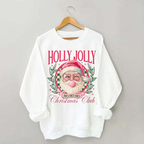 Pink Holly Jolly Christmas Club Sweatshirt