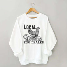 Happy Easter Retro Chicken Farmer Gifts Sweatshirt