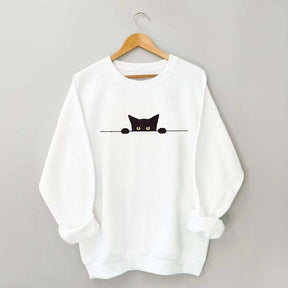 Black Cat Graphic Animal Fashion Sweatshirt