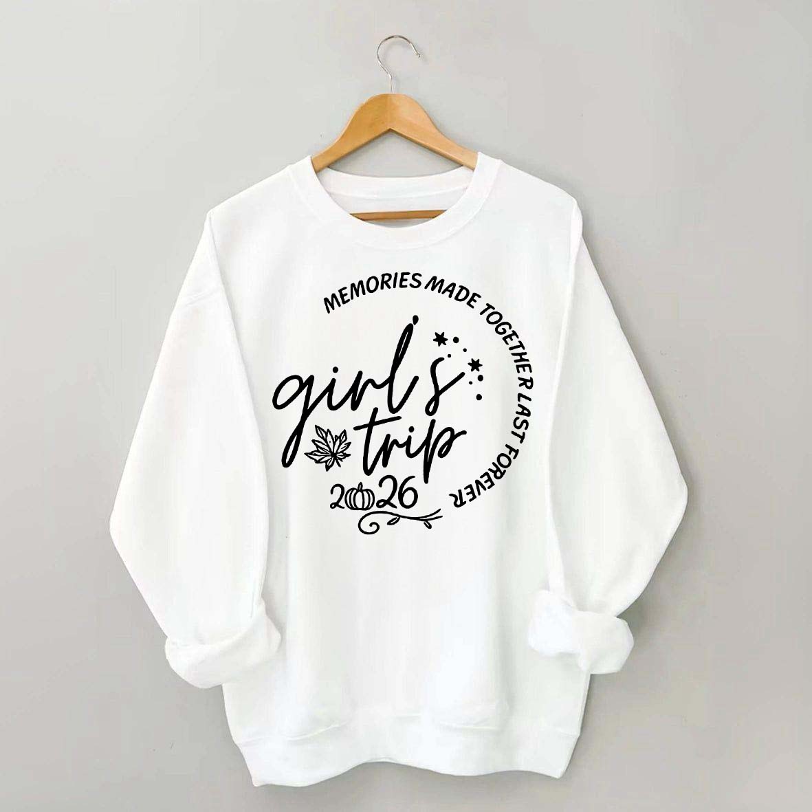 Personalized Year Matching Friends Fall Girls Trip Sweatshirt