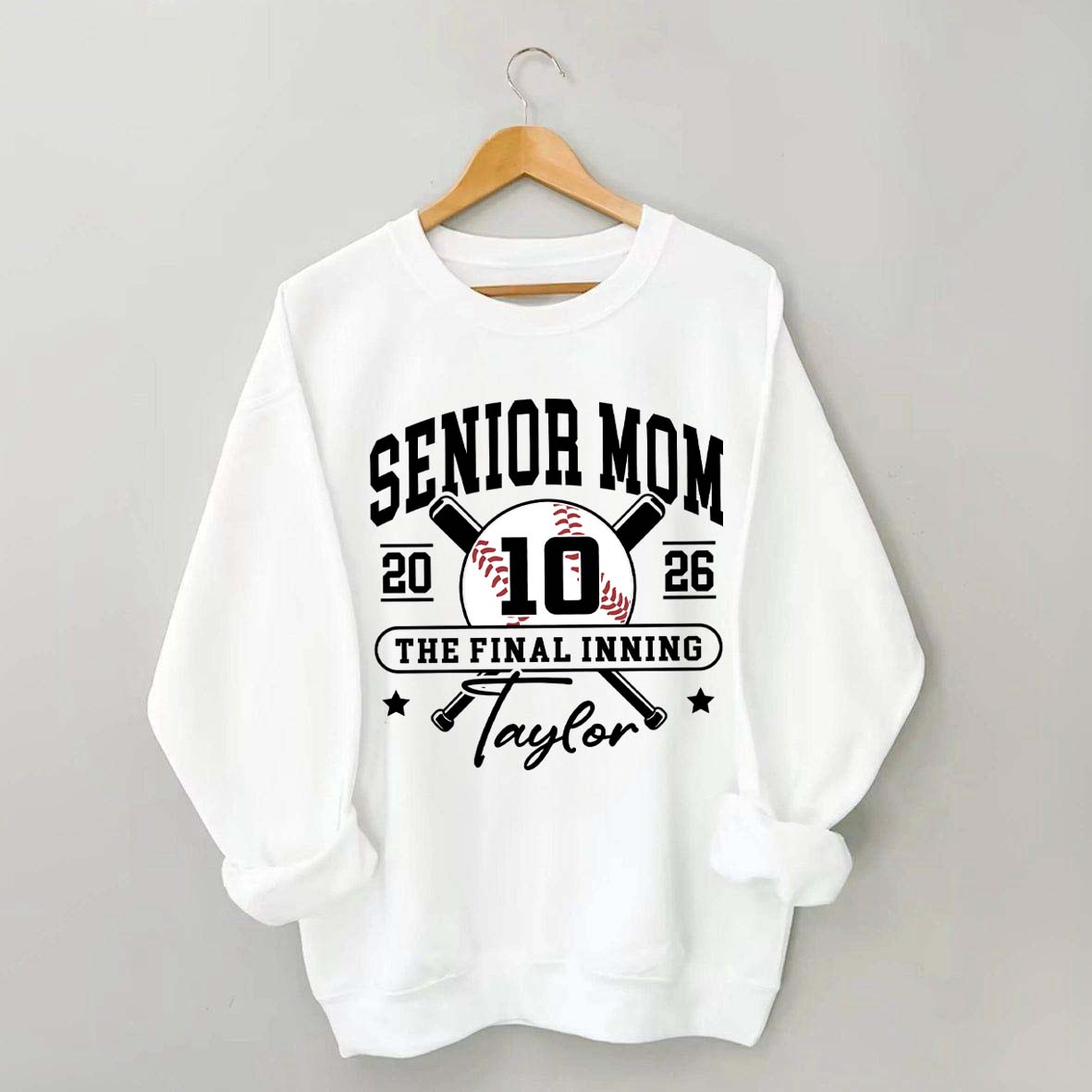 Custom Senior Baseball Mom 2026 Sweatshirt