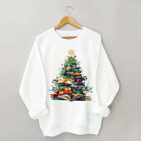 Christmas Book Tree Xmas Lover Sweatshirt