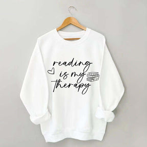 Cute Reading Is My Therapy Sweatshirt