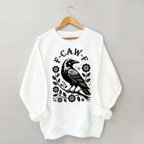 F-Caw-F Wildflowers Black Bird Sweatshirt