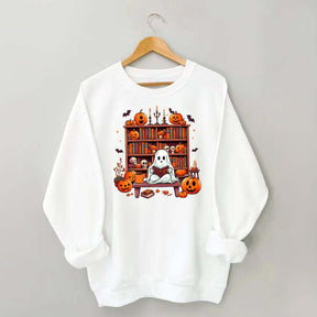 Ghost Book Reader Literature Lover Sweatshirt