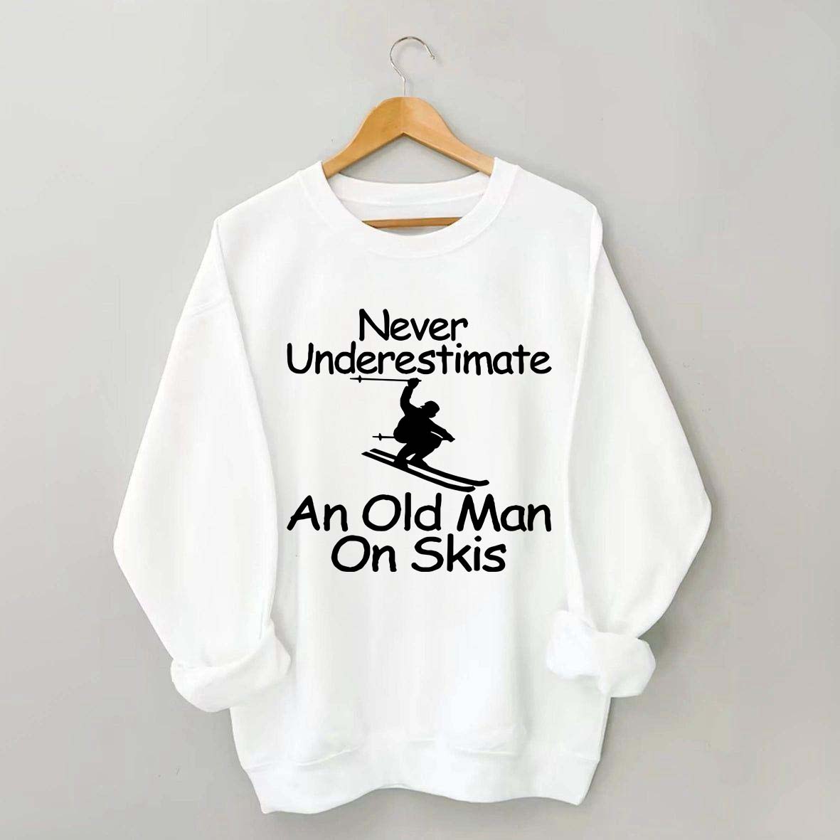 Old Man on Skis Sweasthirt