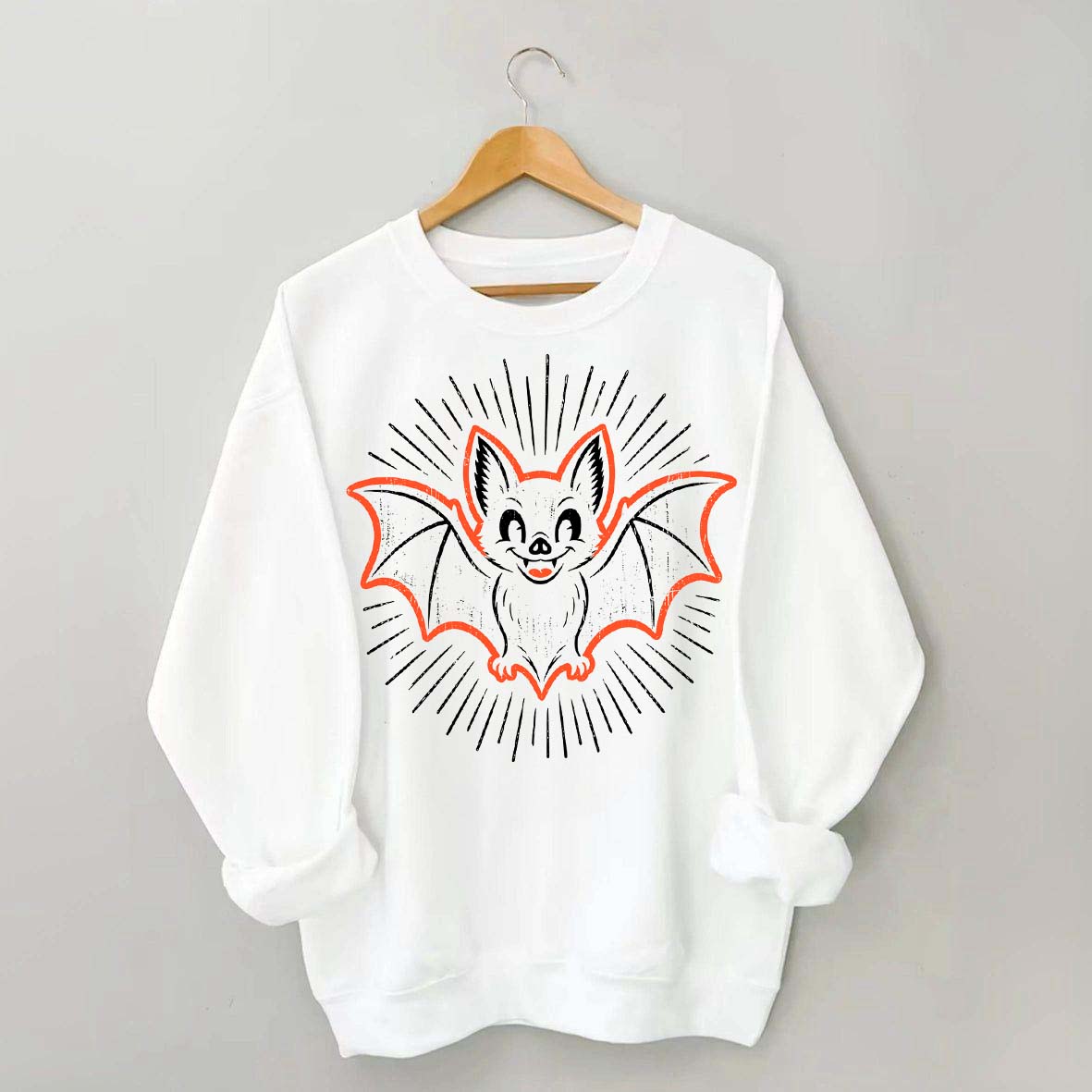 Retro Bat Spooky Season Sweatshirt