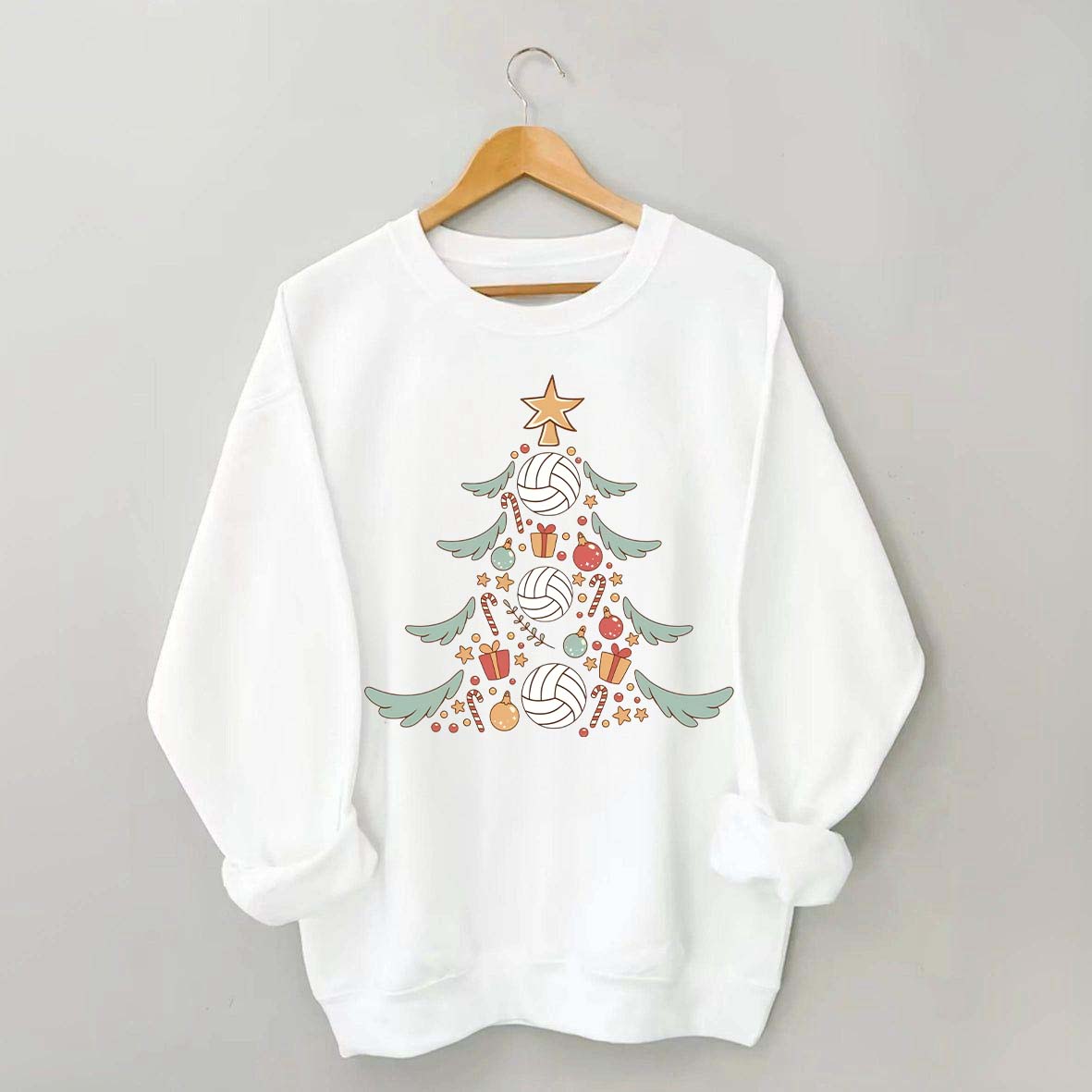 Volleyball Christmas Mom Holiday Sweatshirt