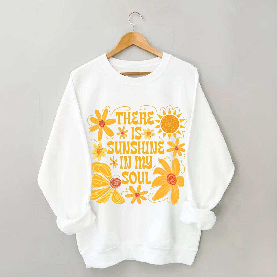 Boho Sunshine In My Soul Hippie Flower Sweatshirt