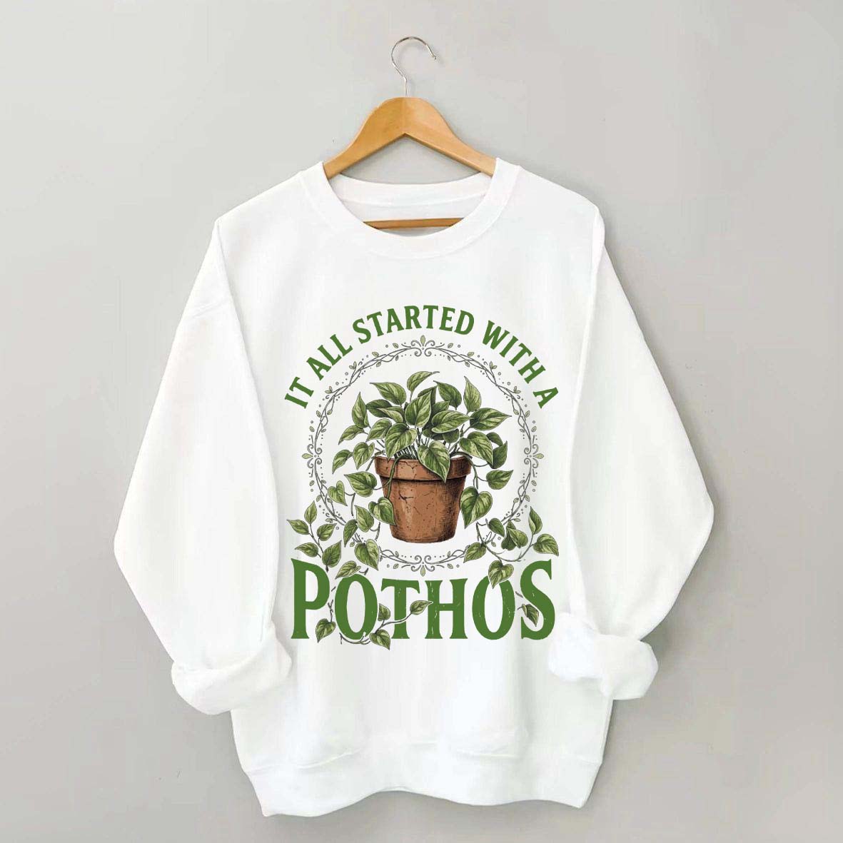 Cute Indoor Plant Pothos Sweatshirt