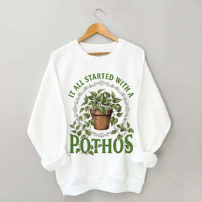 Cute Indoor Plant Pothos Sweatshirt