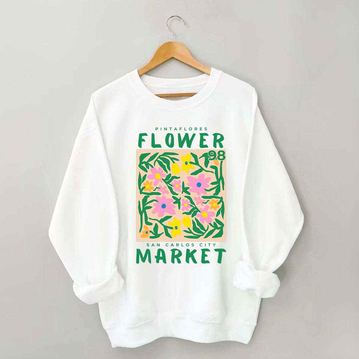 Boho  Pintaflores Floral Sweatshirt