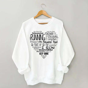 Run Happy Heart Sweatshirt