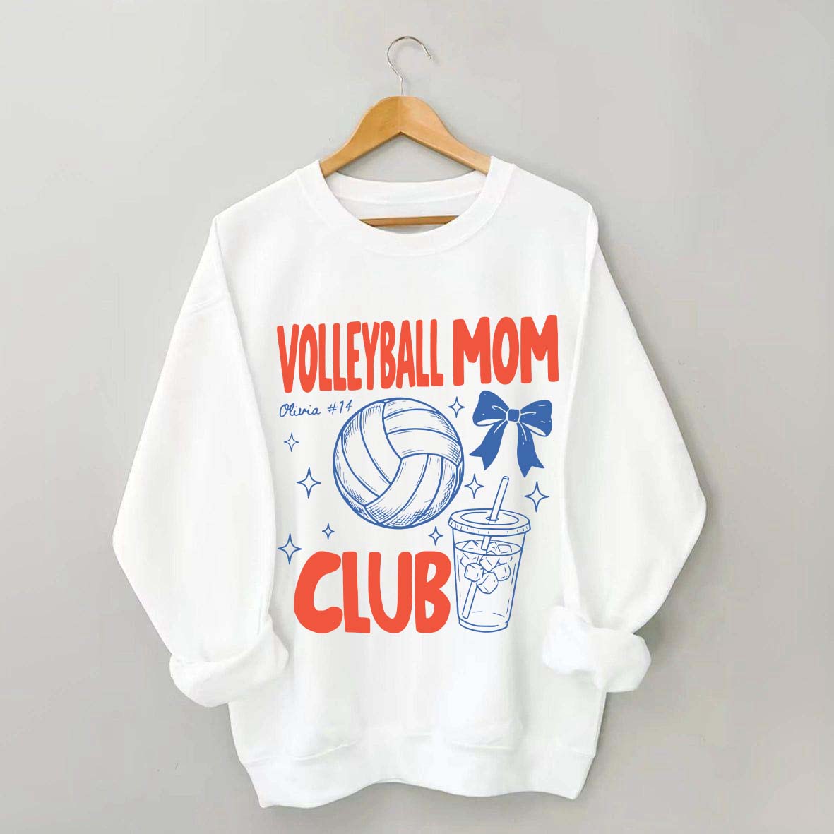 Custom Volleyball Mom Club Sweatshirt