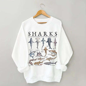 Vintage Shark Species Sweatshirt