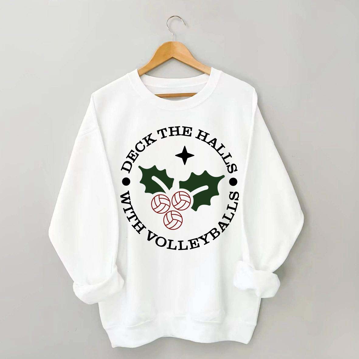Deck the Halls with Volleyballs Sweatshirt