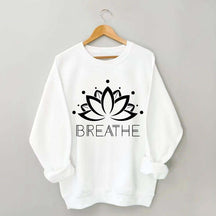 Yoga Breathe Lotus Flower Sweatshirt