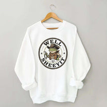 Well Sheeyit Cowboy Frog Funny Sweatshirt