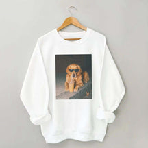 Golden Retriever Drinking Iced Coffee Sweatshirt