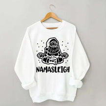 Namasleigh Funny Santa Christmas Sweatshirt