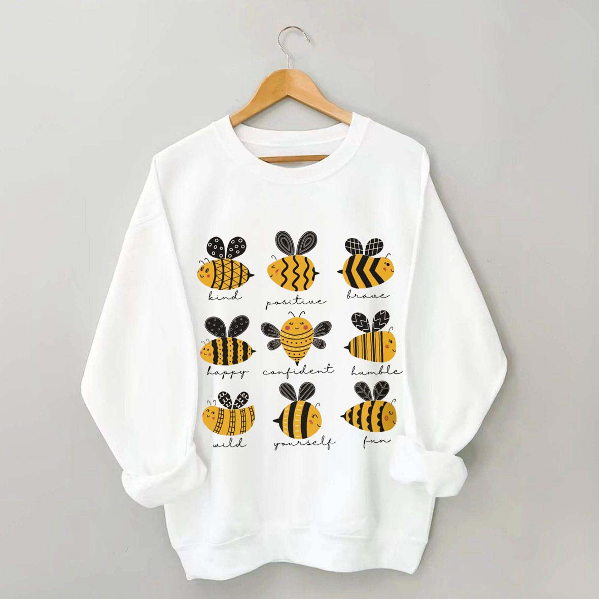 Cute Bee Positivity Teacher Sweatshirt