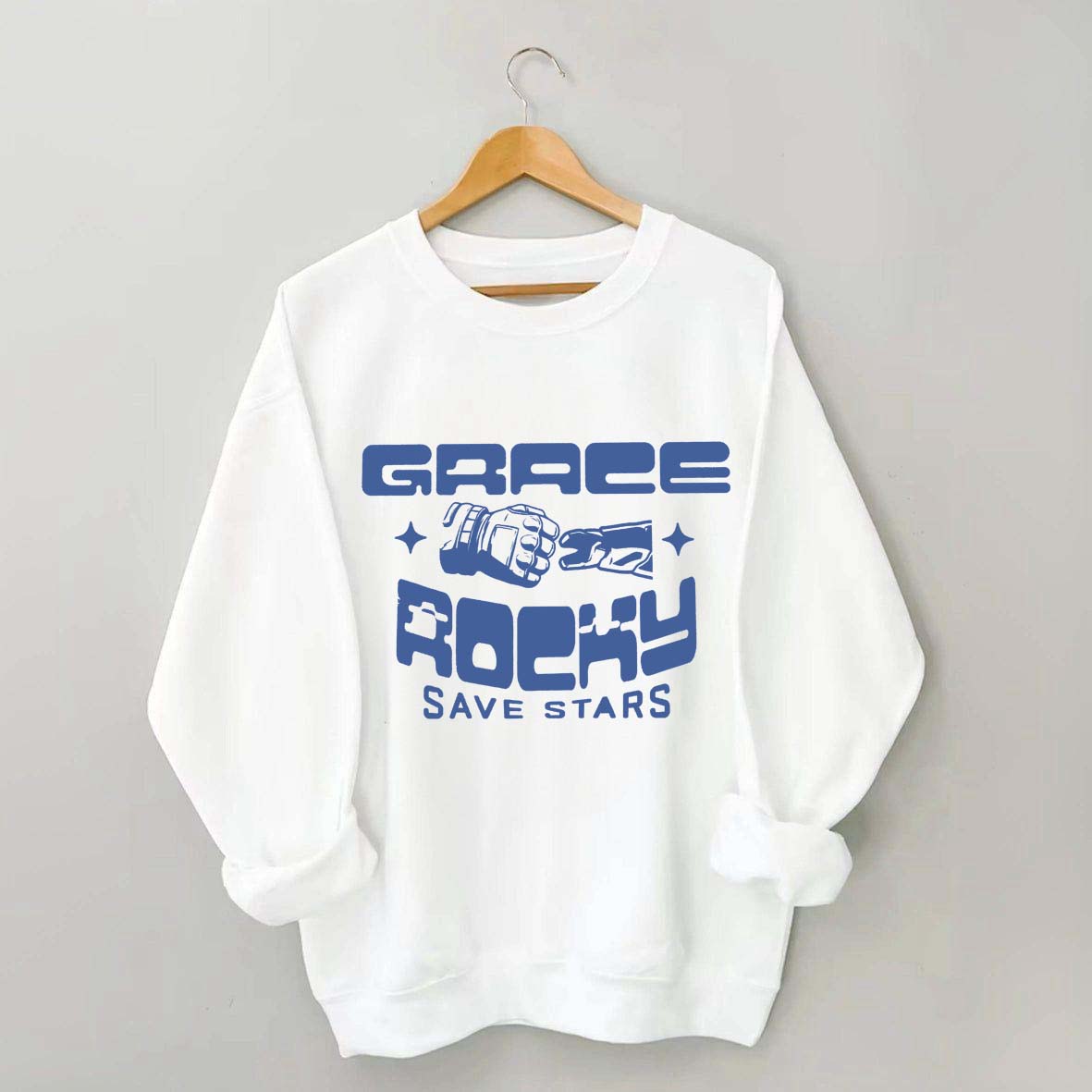 Grace Rocky Save Stars Book Lover Style Sweatshirt