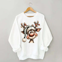 Retro Reindeer Merry Christmas Sweatshirt