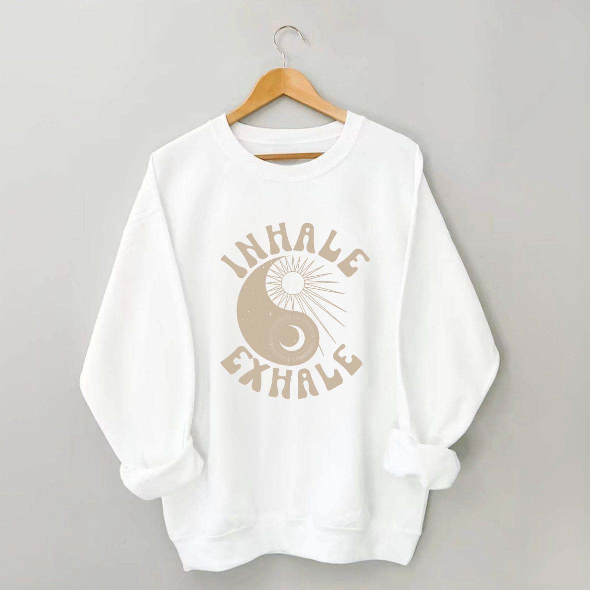 Ying Yang Yoga Just Breathe Sweatshirt
