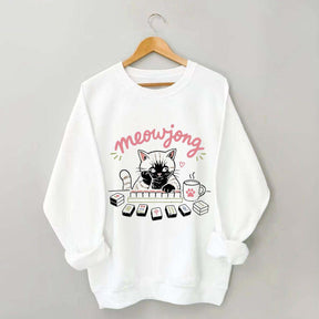 Cute Mahjong Cat Lover Sweatshirt