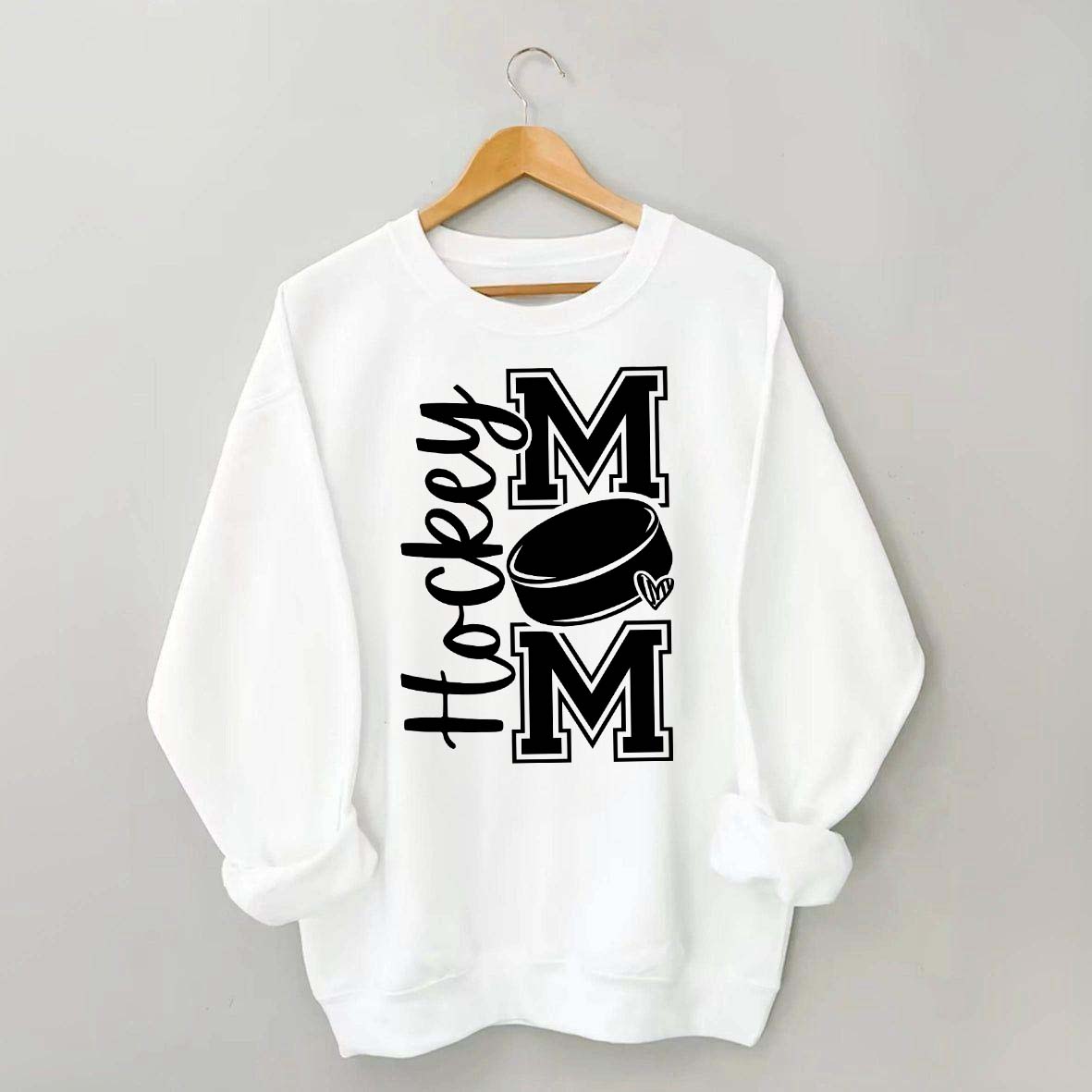 Hockey Mom Heart Simple Sweatshirt