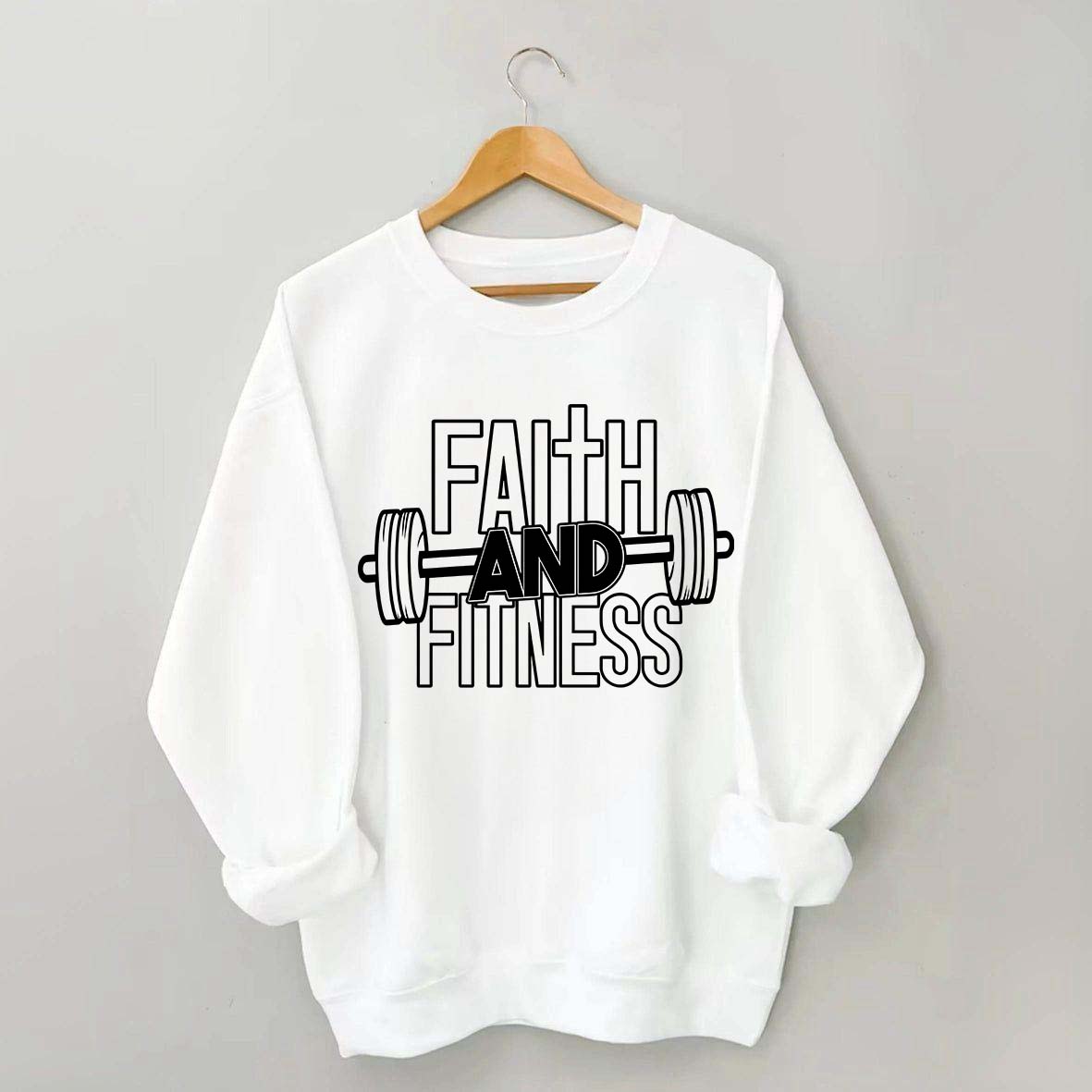 Faith and Fitness Weightlifting Sweatshirt