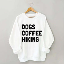 Dogs Coffee Hiking Sweatshirt