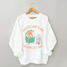 This Little Light of Mine I'm Gonna Let It Shine Racoon Sweatshirt