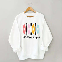 Women Kayaking Canoeing Sweatshirt