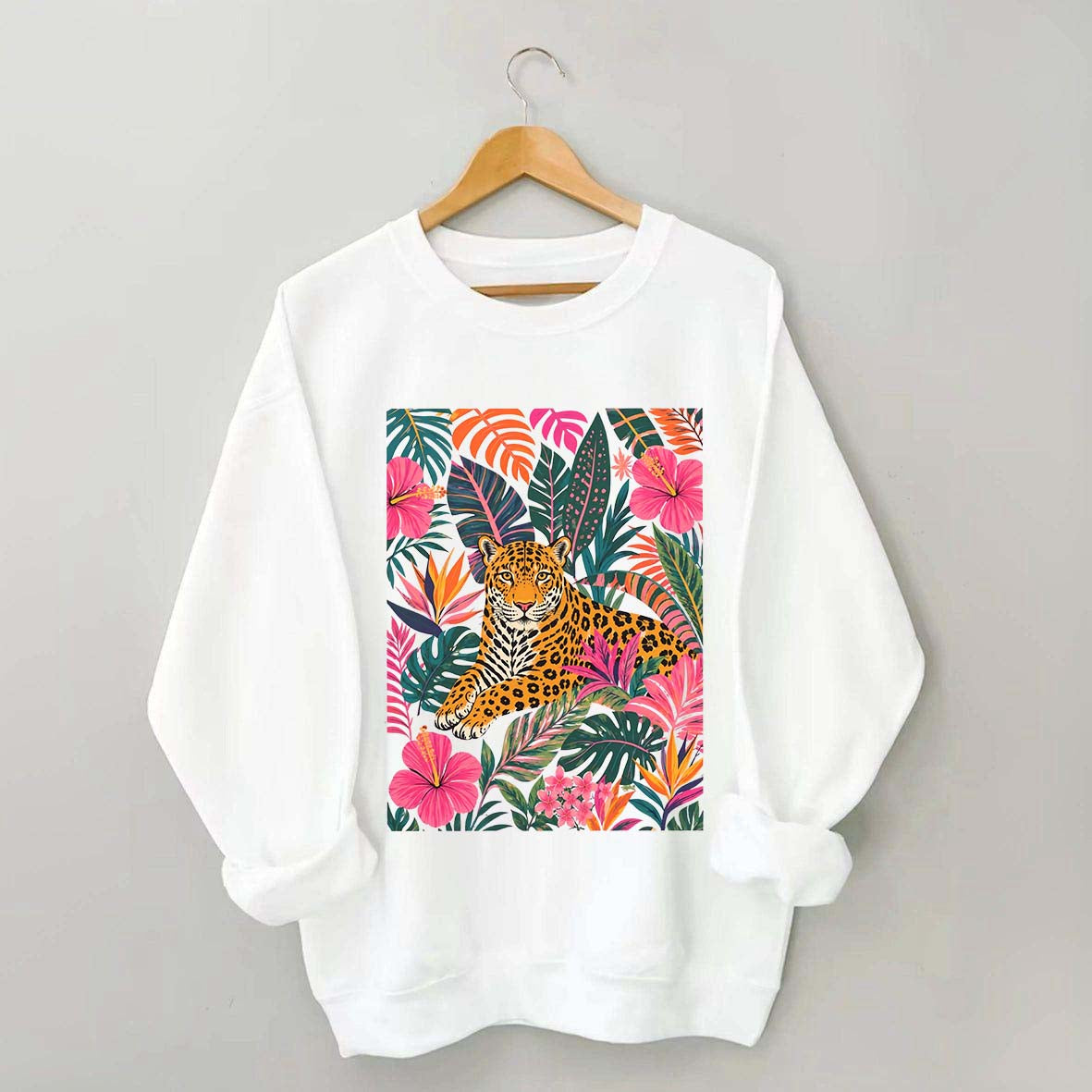 Tiger Floral Jungle Animal Sweatshirt