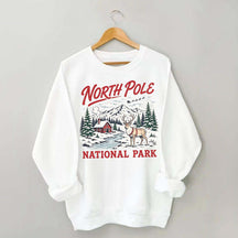 North Pole National Park Retro Christmas Sweatshirt